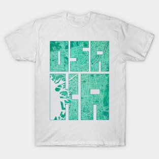 Osaka, Japan City Map Typography - Watercolor T-Shirt